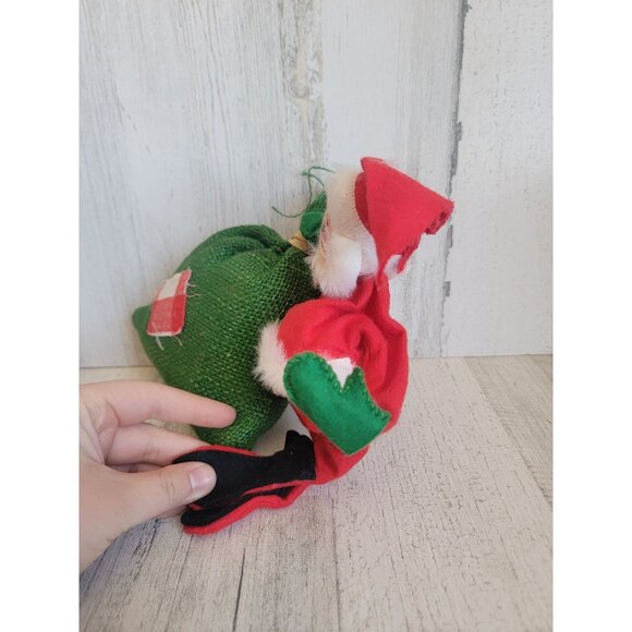 Vintage Annalee Santa Claus gift burlap sack xmas - Picture 5 of 7